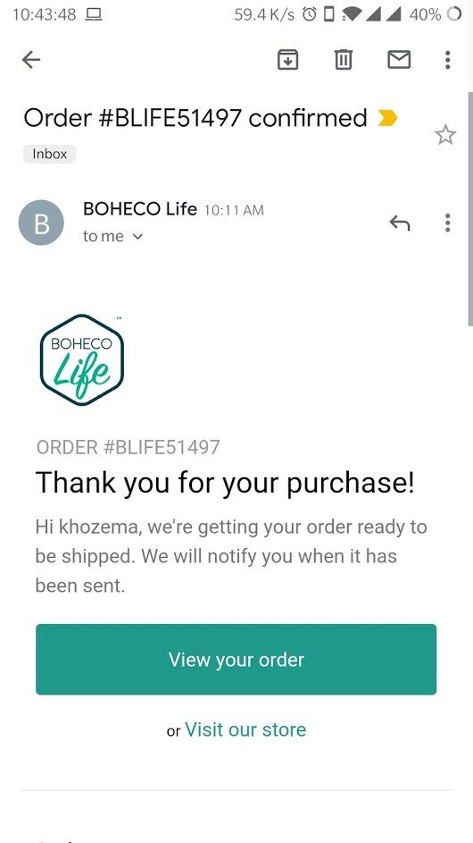 boheco life order proof