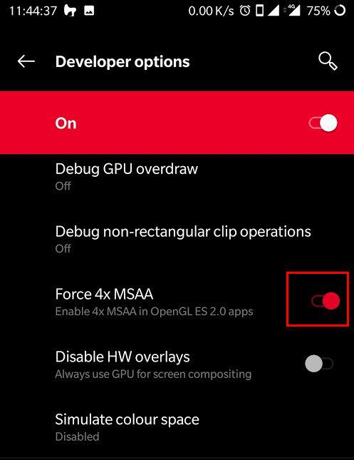 force 4x msaa android q