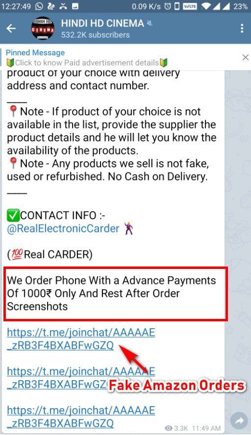fake carded phone online instagram
