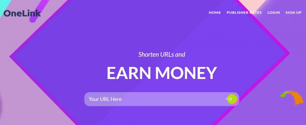 onelink earn money shortener website